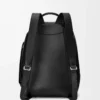 Sac à dos Flamenco en cuir de veau souple et brillant Noir