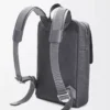 Sac à dos militaire en cuir de veau grainé souple anthracite