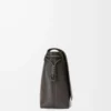 Sac Flamenco en cuir de veau souple brillant Gris foncé