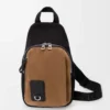 Sac Flex en toile et daim Noir/Or foncé