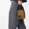 Sac Flex en toile et daim Noir/Or foncé