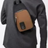 Sac Flex en toile et daim Noir/Or foncé