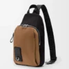 Sac Flex en toile et daim Noir/Or foncé