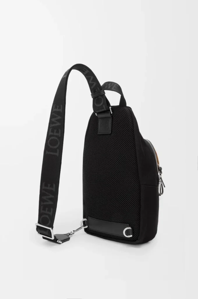 Sac Flex en toile et daim Noir/Or foncé
