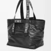 Sac Fold Shopper en cuir de veau papier Noir Sac Fold Shopper en cuir de veau papier Noir