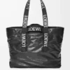 Sac Fold Shopper en cuir de veau papier Noir Sac Fold Shopper en cuir de veau papier Noir
