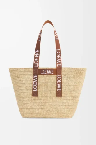 Sac Fold Shopper en raphia Naturel/Tan