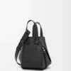 Sac Hammock compact en cuir de veau classique Noir