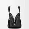 Sac Hammock compact en cuir de veau classique Noir