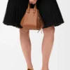 Sac Hammock compact en cuir de veau classique Tan
