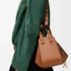 Sac Hammock compact en cuir de veau classique Tan