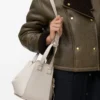 Sac Hammock compact en cuir de veau grainé souple Light Ghost