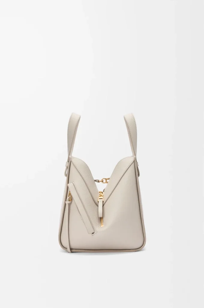 Sac Hammock compact en cuir de veau grainé souple Light Ghost