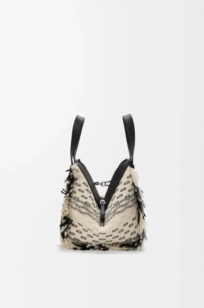 Sac Hammock compact en textile tissé Noir/Blanc Sac Hammock compact en textile tissé Noir/Blanc
