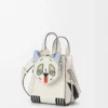 Sac Hammock compact Futurist Cat en cuir de veau classique Soft White