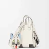 Sac Hammock compact Futurist Cat en cuir de veau classique Soft White