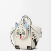 Sac Hammock compact Futurist Cat en cuir de veau classique Soft White