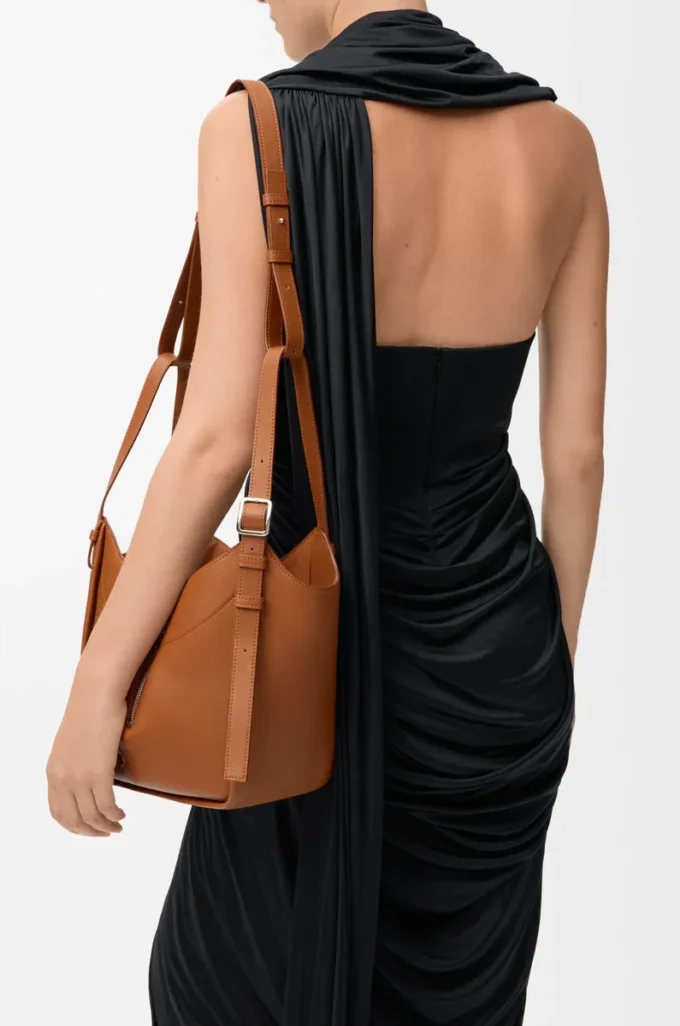 Sac Hammock Flip en cuir de veau classique écureuil
