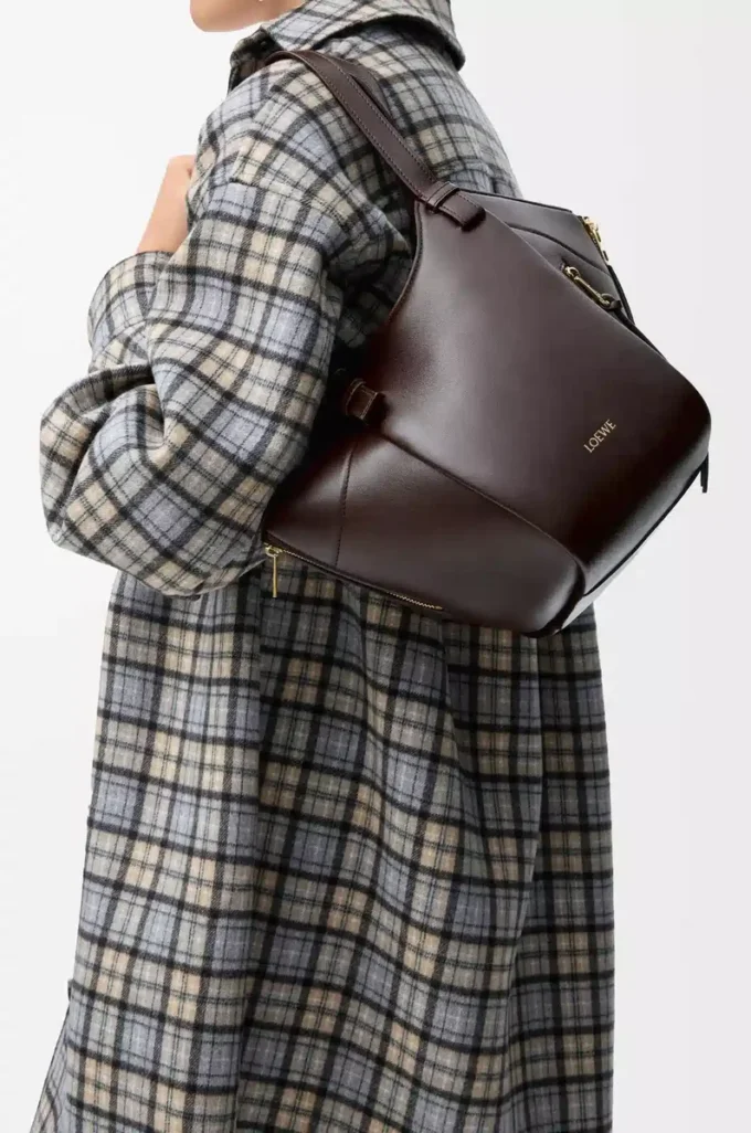 Sac Hammock Flip en cuir de veau classique Dark Chestnut Sac Hammock Flip en cuir de veau classique Dark Chestnut
