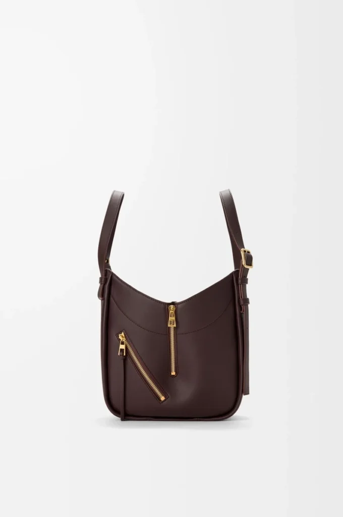 Sac Hammock Flip en cuir de veau classique Dark Chestnut Sac Hammock Flip en cuir de veau classique Dark Chestnut