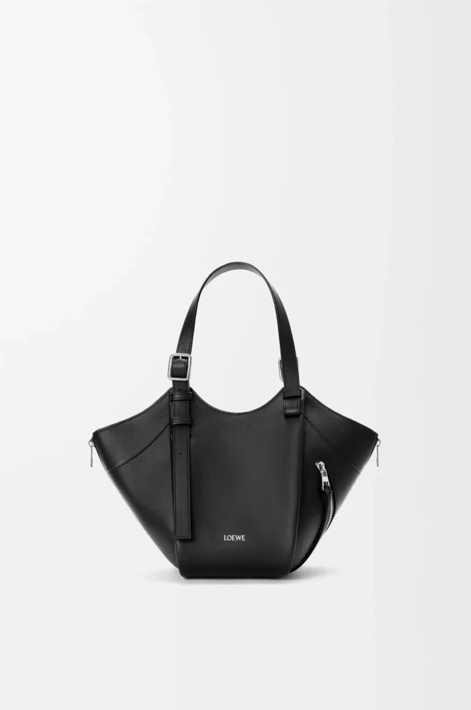 Sac Hammock Flip en cuir de veau classique noir Sac Hammock Flip en cuir de veau classique noir