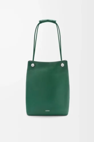 Sac hobo Pebble en cuir de veau grainé souple Evergreen
