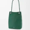 Sac hobo Pebble en cuir de veau grainé souple Evergreen Sac hobo Pebble en cuir de veau grainé souple Evergreen