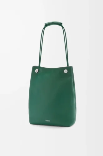 Sac hobo Pebble en cuir de veau grainé souple Evergreen