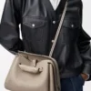 Sac Madrid moyen en cuir de veau grainé souple Clay