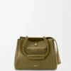 Sac Madrid moyen en cuir de veau souple Olive