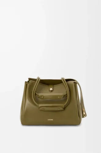 Sac Madrid moyen en cuir de veau souple Olive