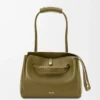 Sac Madrid moyen en cuir de veau souple Olive