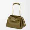 Sac Madrid moyen en cuir de veau souple Olive