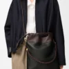 Sac à main Flamenco en cuir d’agneau nappa souple Noir/Marron foncé Sac à main Flamenco en cuir d’agneau nappa souple Noir/Marron foncé