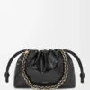 Sac à main Flamenco moyen en anguille noir