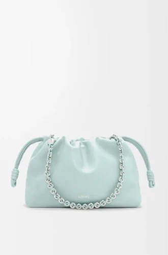 Sac à main Flamenco moyen en cuir d&rsquo;agneau nappa souple, couleur Frozen