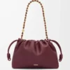 Sac à main Flamenco moyen en cuir d’agneau nappa souple Dark Burgundy Sac à main Flamenco moyen en cuir d’agneau nappa souple Dark Burgundy