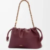 Sac à main Flamenco moyen en cuir d’agneau nappa souple Dark Burgundy Sac à main Flamenco moyen en cuir d’agneau nappa souple Dark Burgundy