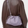 Sac à main Flamenco moyen en cuir d’agneau nappa souple Mauve foncé Sac à main Flamenco moyen en cuir d’agneau nappa souple Mauve foncé