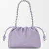 Sac à main Flamenco moyen en cuir d’agneau nappa souple Mauve foncé Sac à main Flamenco moyen en cuir d’agneau nappa souple Mauve foncé