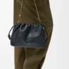 Sac à main Flamenco moyen en cuir d&rsquo;agneau nappa souple Noir