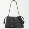 Sac à main Flamenco moyen en cuir d&rsquo;agneau nappa souple Noir