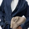 Sac à main Flamenco moyen en cuir de veau grainé fin Clay
