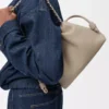Sac à main Flamenco moyen en cuir de veau grainé fin Clay