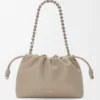 Sac à main Flamenco moyen en cuir de veau grainé fin Clay