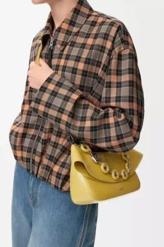 Sac Ola moyen en cuir de veau lisse Ginger