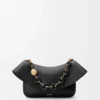 Sac Ola moyen en cuir de veau lisse noir