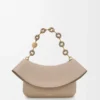 Sac Ola moyen en cuir de veau lisse Sand