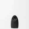Sacoche Flamenco en cuir de veau souple et brillant Noir