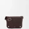 Sacoche Pebble moyenne en cuir de veau grainé souple, couleur oxblood